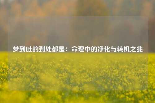 梦到吐的到处都是：命理中的净化与转机之兆