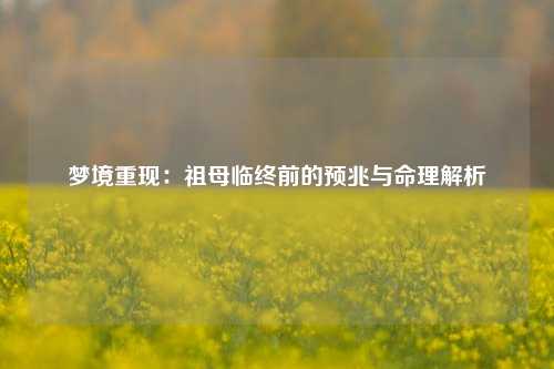 梦境重现：祖母临终前的预兆与命理解析