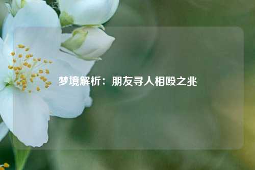 梦境解析：朋友寻人相殴之兆