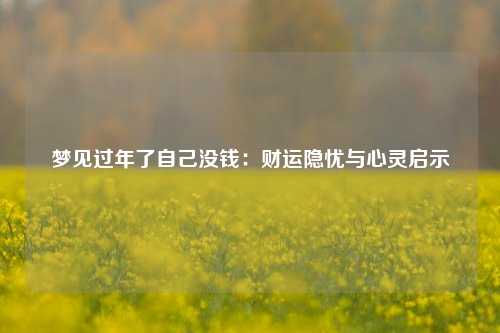 梦见过年了自己没钱：财运隐忧与心灵启示